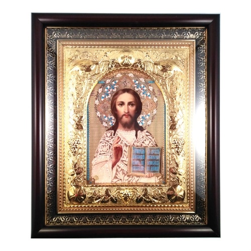 უფალი იესო ქრისტე მოოქროვილი ხატი