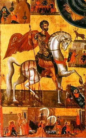 Great Martyr Eustathius Placidas, His Wife Theopistia and Their Sons Agapius and Theopistus (+c. 118)