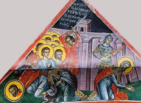 Holy Martyr Callistratus and His Companions Gymnasius, Dalmatius, Heliodorus, Domentian and Others (+304)