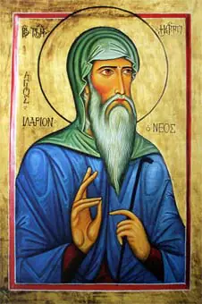 Icon: Saint Ilarion the Georgian (Kanchaveli) — the New