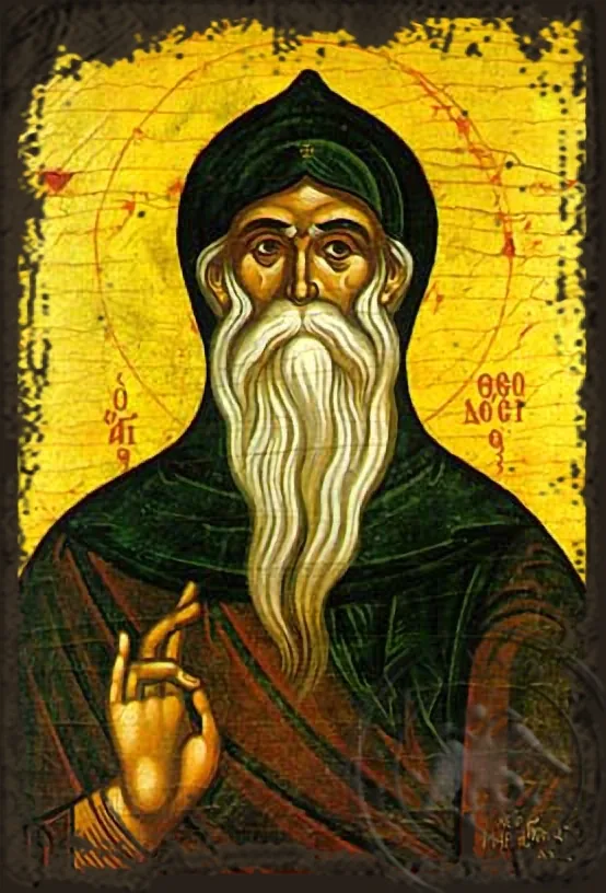 წმინდა თეოდოსი, კინოვიარქი, ძველებურად გაფორმებული ბიზანტიური ხატი