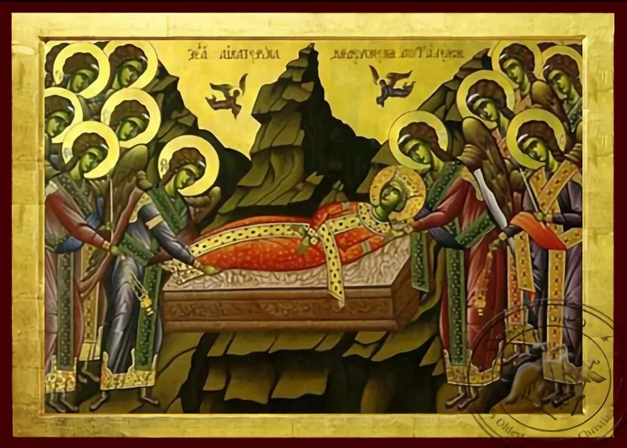 Saint Catherine the Great Martyr, of Alexandria, Buried by the Angels - Byzantine Icon