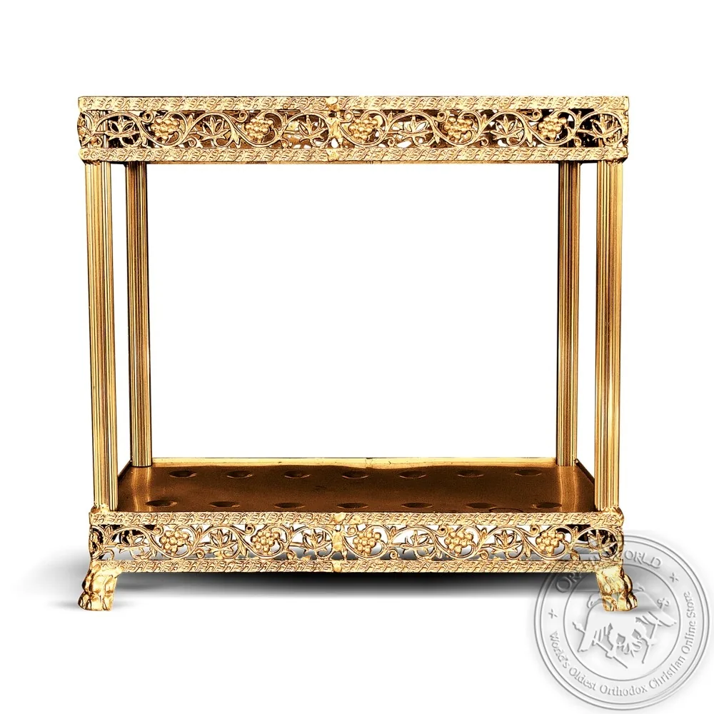 Base No12 for Candle Aluminum Gold Plated