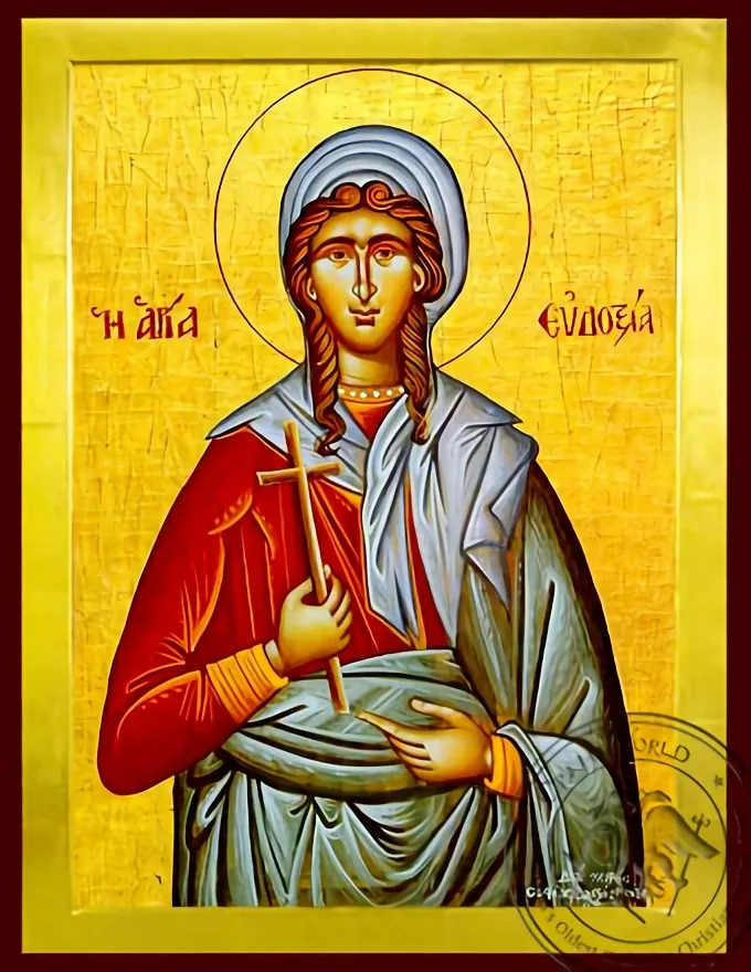 Saint Eudoxia, Martyr, at Canopus in Egypt - Byzantine Icon