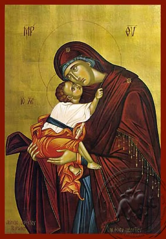 ღვთისმშობელი ყრმით, ტკბილად ამბორისმყოფელი, ხელნაწერი ხატი