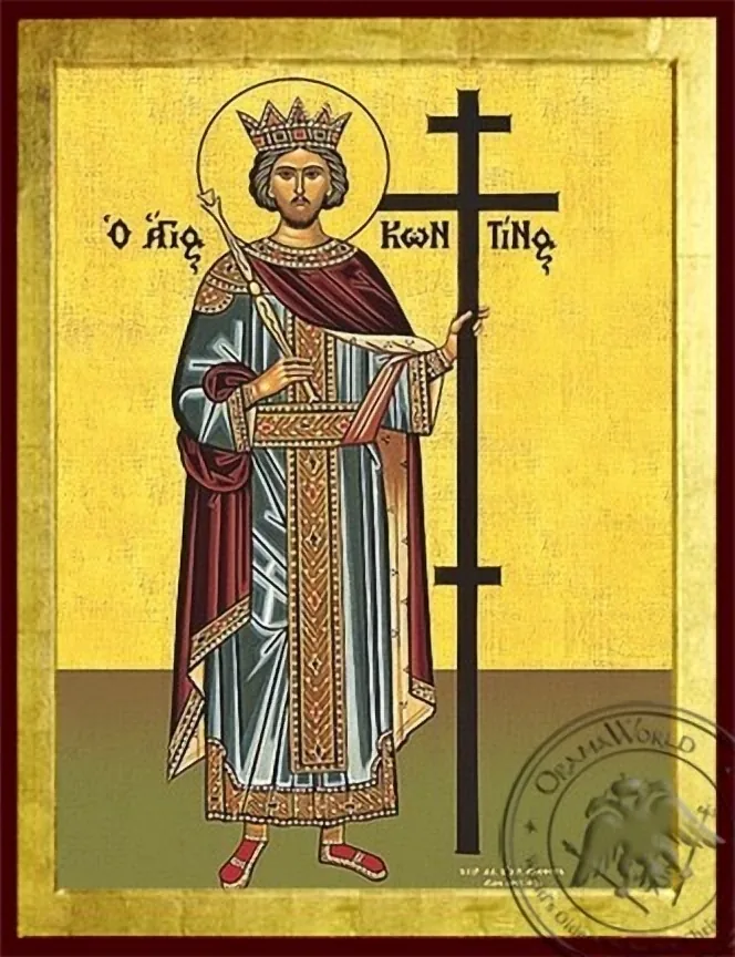 Saint Constantine the Great Full Body - Byzantine Icon