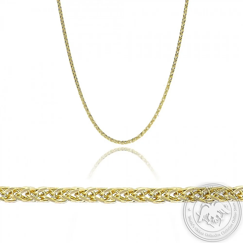 Женский Спига цепочка из 14 K золотой