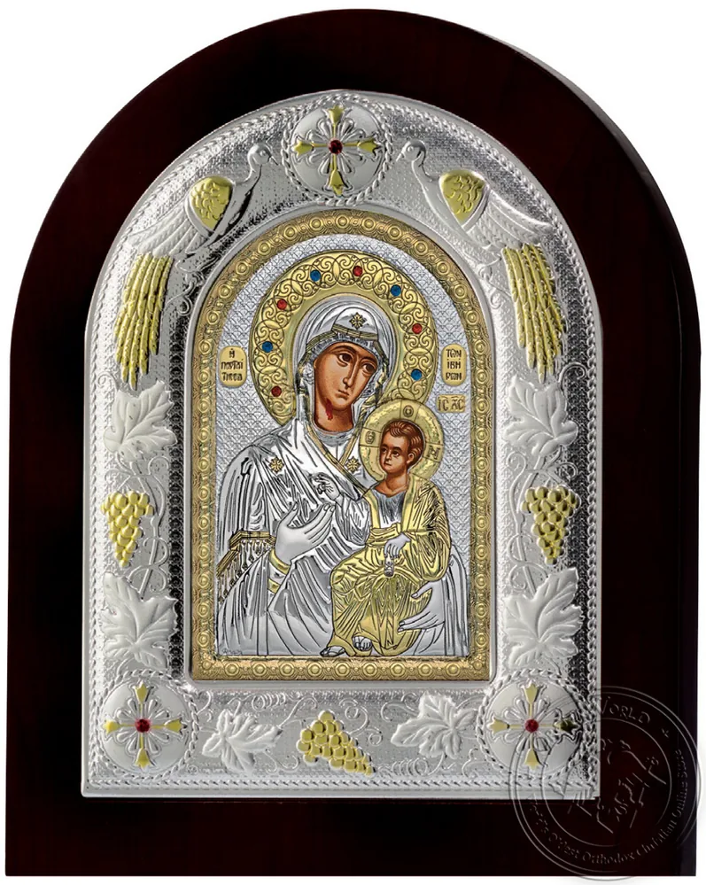 Virgin Mary Portaitissa - Silver Icon