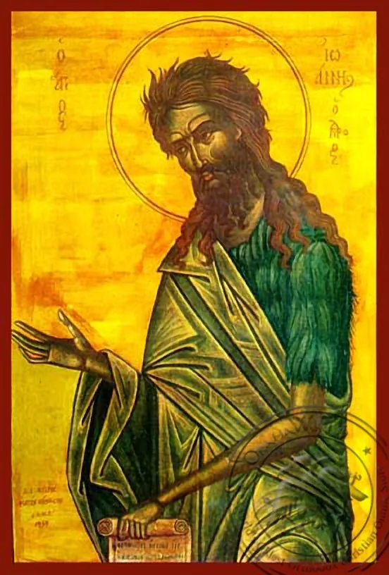 Святой Иоанн Предтеча, Молебная, рукописная икона