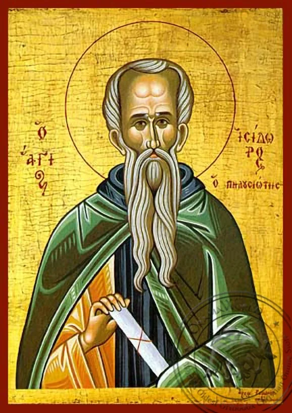 Saint Isidoros of Mount Pelousion - Hand-Painted Icon