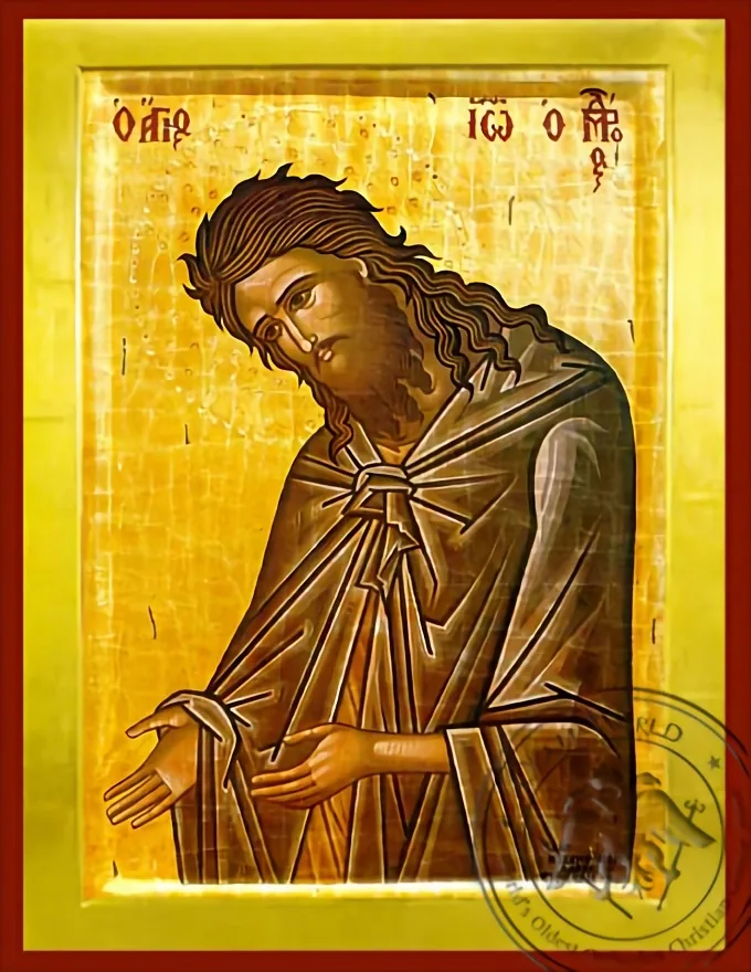წმინდა იოანე წინამორბედი, მავედრებელი, ბიზანტიური ხატი