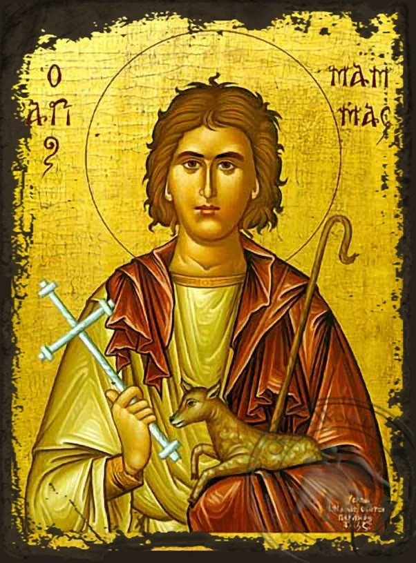 Saint Mamas - Aged Byzantine Icon