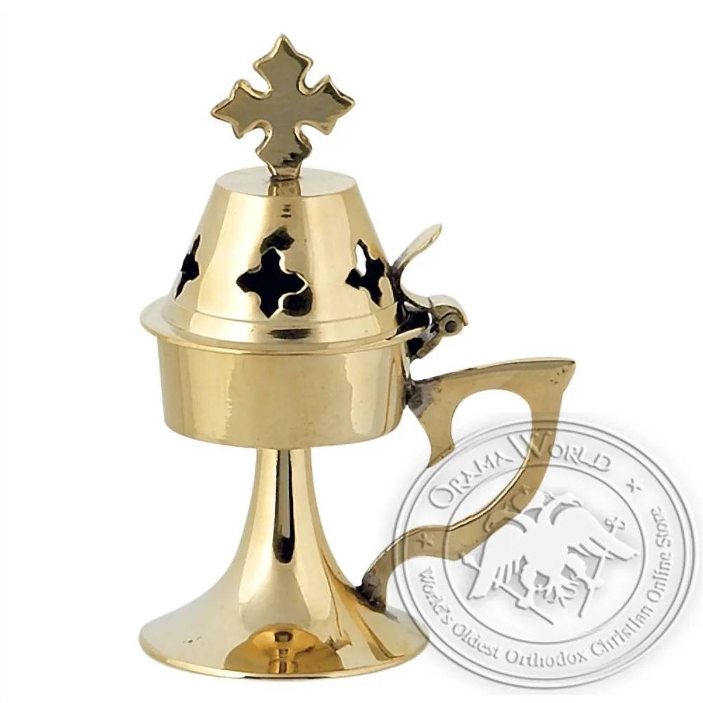 Byzantine Brass Home Censer - H04