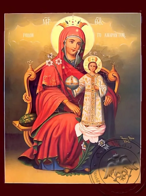 ღვთისმშობელი ყრმით, დაუჭკნობელი ვარდი, ტახტზე მჯდომი, ნაზარეთის ხატი