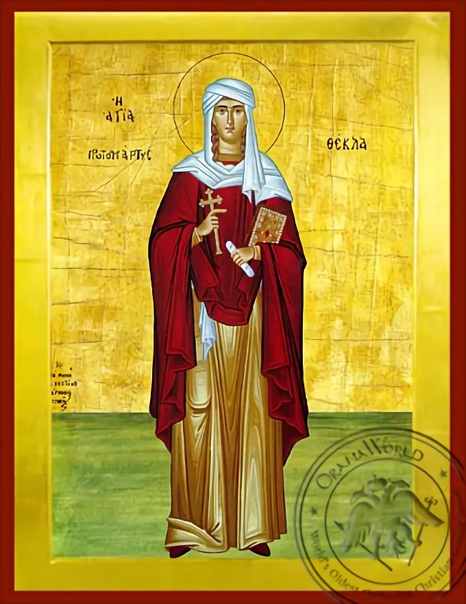 Saint Thecla, First Woman Martyr and Equal-To-The-Apostles, of Iconium, Full Body - Byzantine Icon