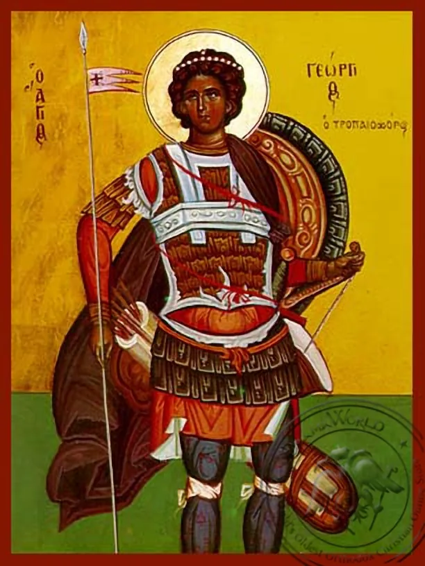 Святой великомученик Георгий, рукописная икона