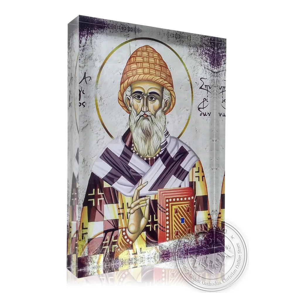 წმინდა სპირიდონი, გამჭვირვალე ბიზანტიური ხატი