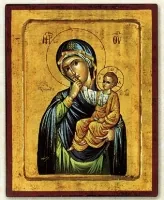 ღვთისმშობელი ნუგეშისმცემელი (ლურჯი), რელიეფური, აბრეშუმზე ნაბეჭდი ხატი