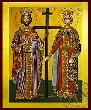 Saint Constantine and Helen - Byzantine Icon