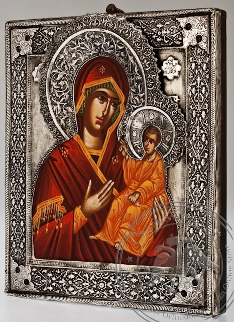 Holy Virgin of Smolensk - Handmade Metal Icon