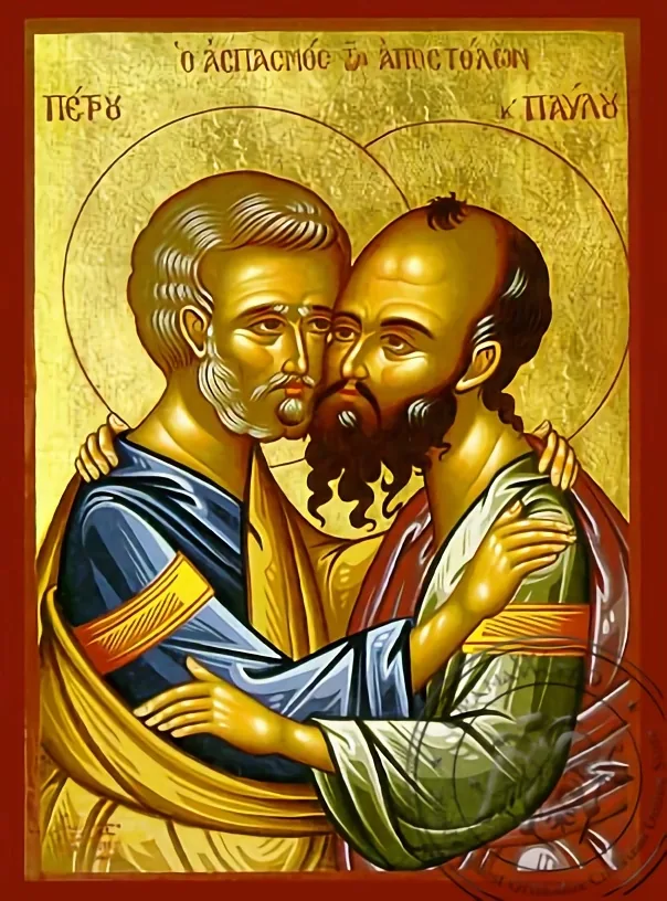 მოციქულნი პეტრე და პავლე, ხელნაწერი ხატი