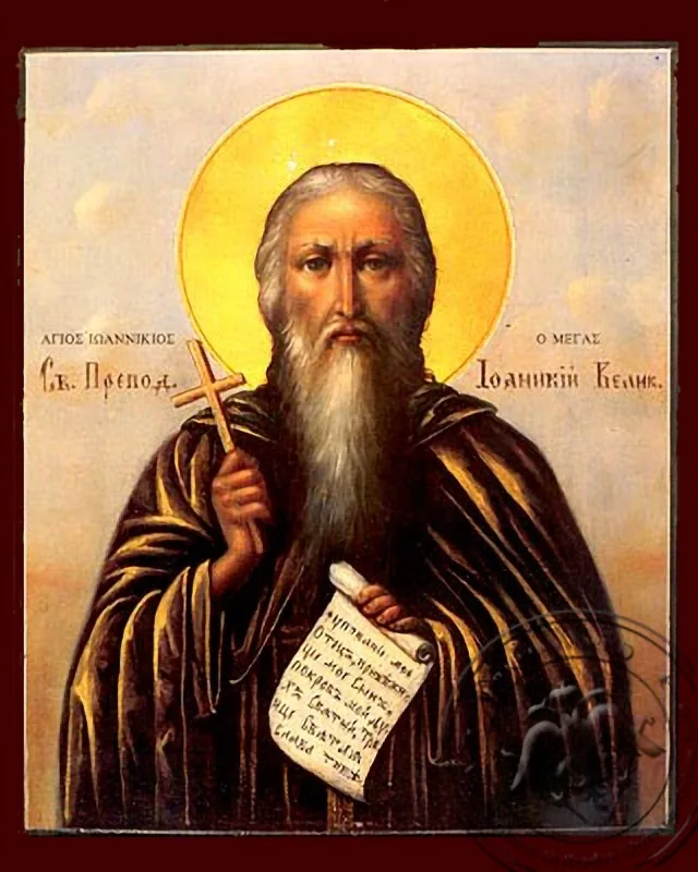 Saint Ioannikios - Hand-Painted Icon