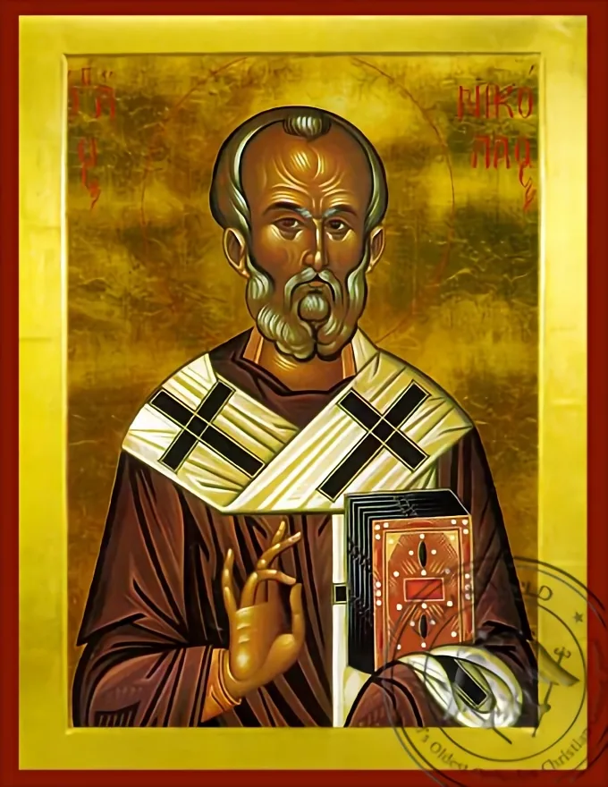 Saint Nicholas, Archbishop of Myra in Lycia - Byzantine Icon