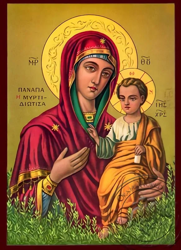 Virgin and Child, Hodegetria, of the Myrtle Tree - Nazarene Art Icon