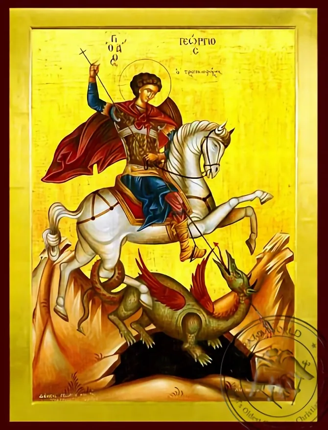 Saint George the Great Martyr, on Horseback - Byzantine Icon
