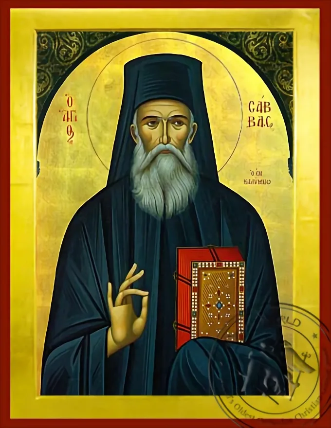 წმინდა საბა, ახალი, კალიმნოსელი, საბერძნეთი, ბიზანტიური ხატი