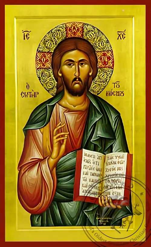 Спаситель, рукописная икона