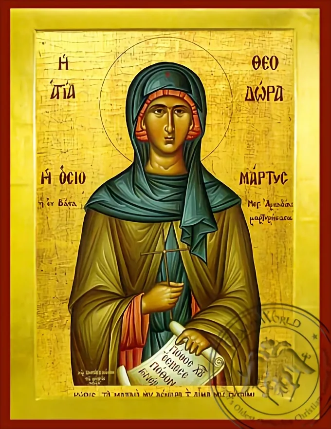 Saint Theodora of Vasta - Byzantine Icon