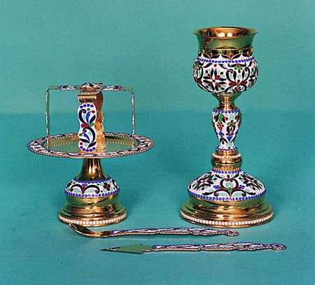 Chalice Set Byzantine Design 1 with Enamel