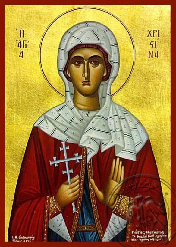 Saint Christina, the Great Martyr, of Tyre - Hand Painted Icon
