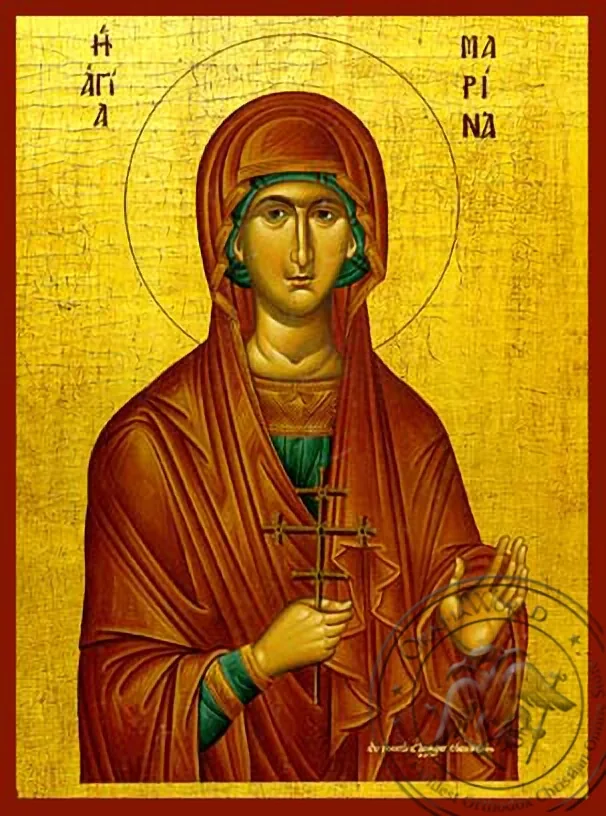 Saint Marina, the Great Martyr, of Antioch - Hand Painted Icon