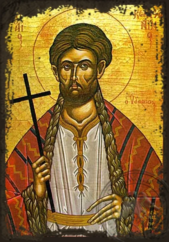 Saint Constantine of Hydra - Aged Byzantine Icon