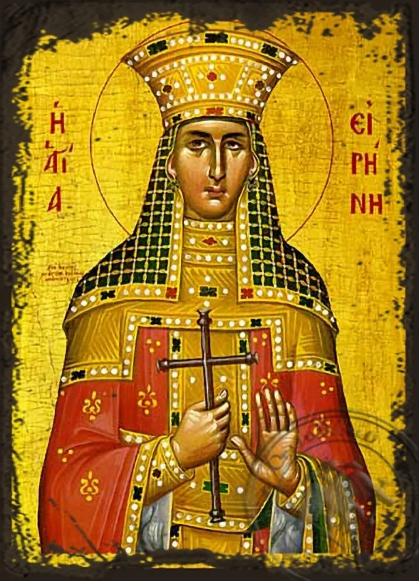 Святая великомученица Ирина, византийская икона под старину