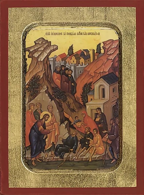 Христос исцеление болезнь болезней, рукописная икона