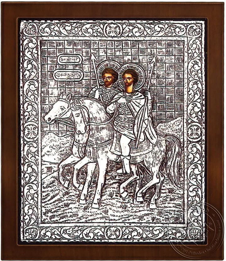 Святые Феодоры, серебряная икона