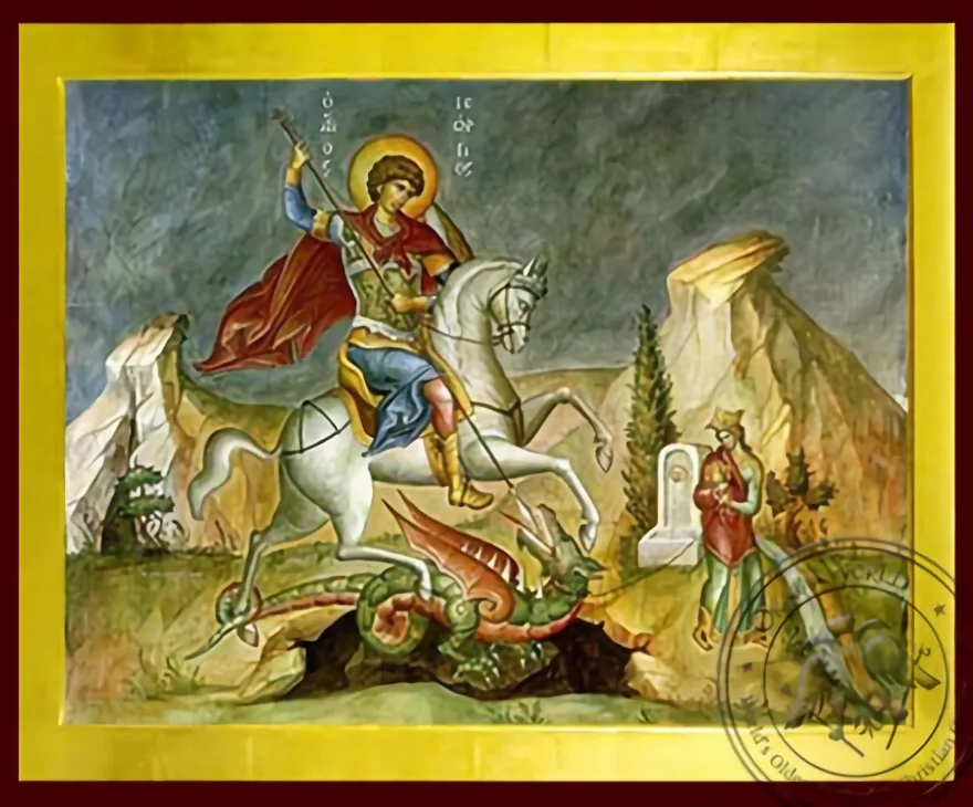 Saint George the Great Martyr, on Horseback - Byzantine Icon