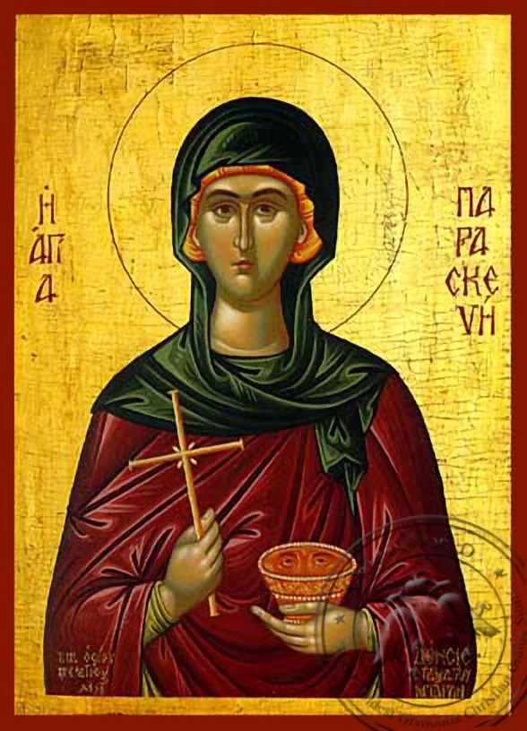 Святая великомученица Параскева, Римская, рукописная икона