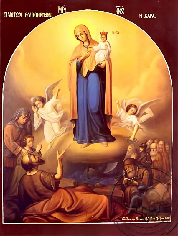 Virgin and Child, the Joy of all who Sorrow - Nazarene Art Icon