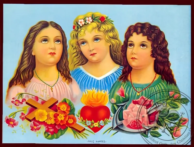 Three Charities, Saints Faith, Hope and Love - Nazarene Art Icon