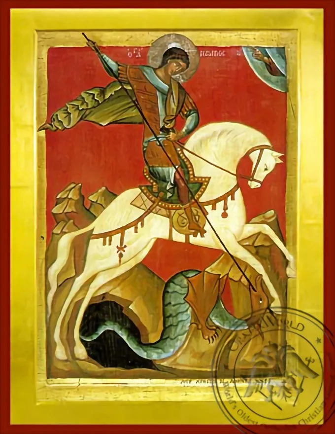 წმინდა დიდმოწამე გიორგი, ცხენზე, ბიზანტიური ხატი