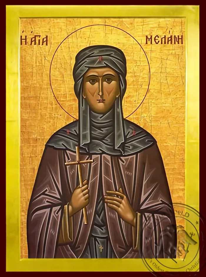 Святая Мелания Младшая, монахиня Римская, византийская икона