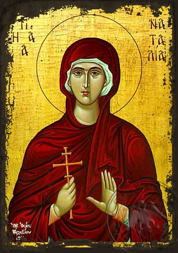 Saint Natalia - Aged Byzantine Icon