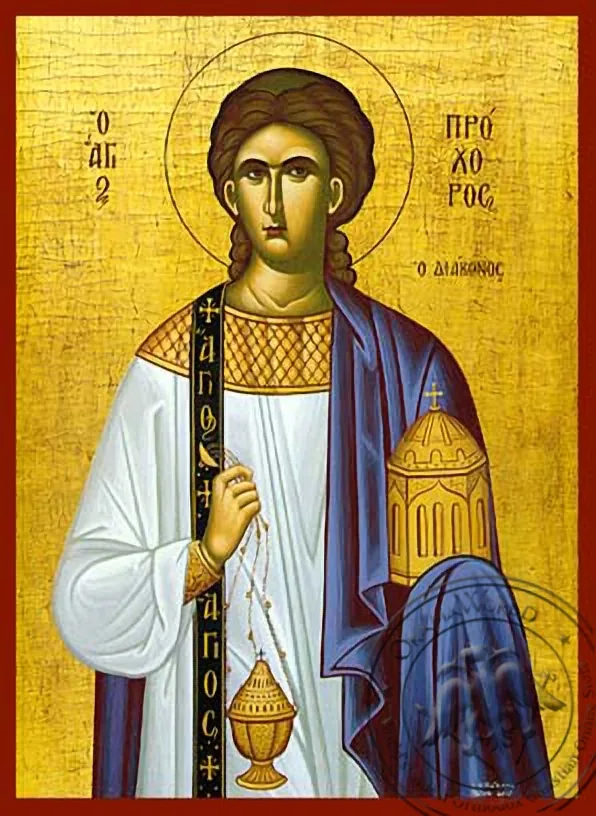 Saint Prochorus the Apostle and Deacon - Hand Painted Icon