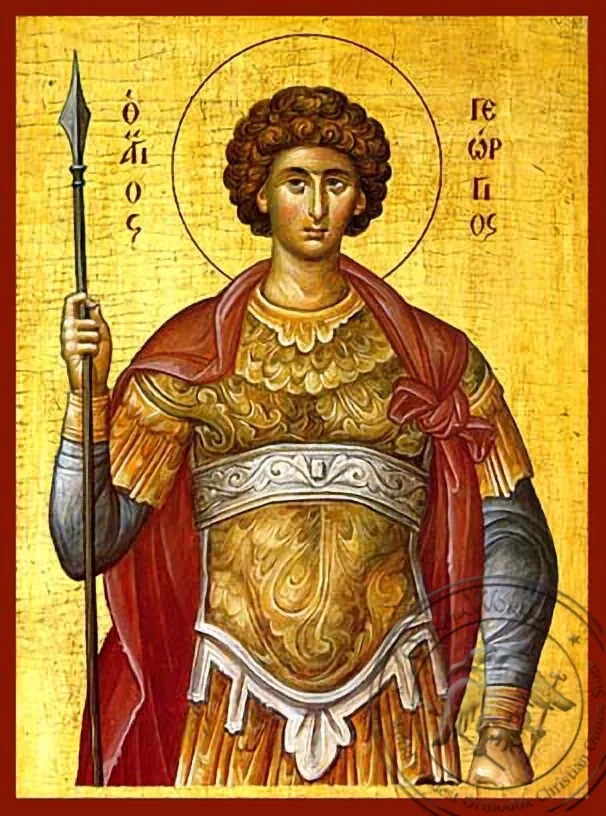 Святой великомученик Георгий, половина, рукописная икона