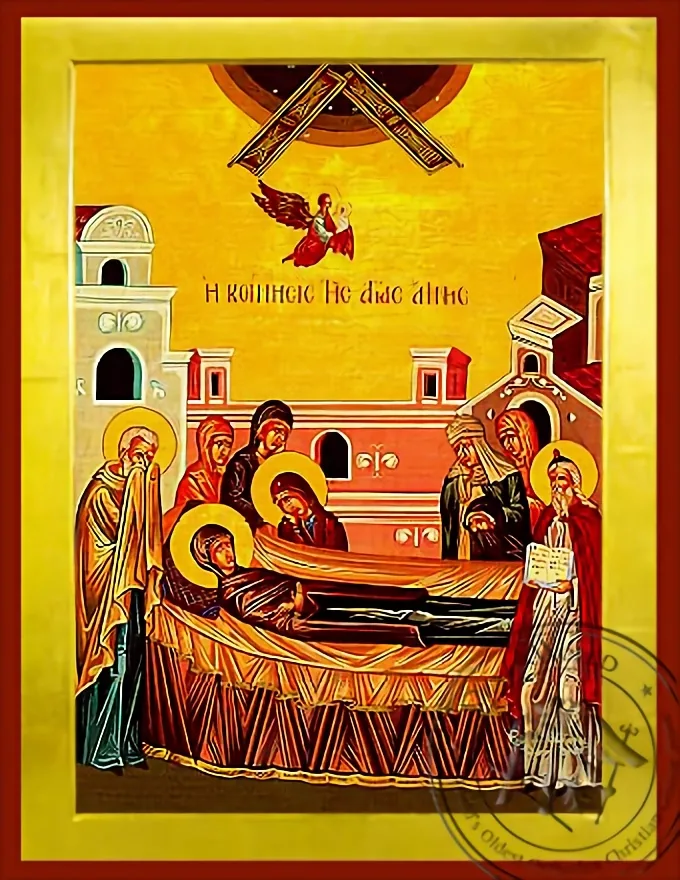 Святая Анна, преставление, византийская икона