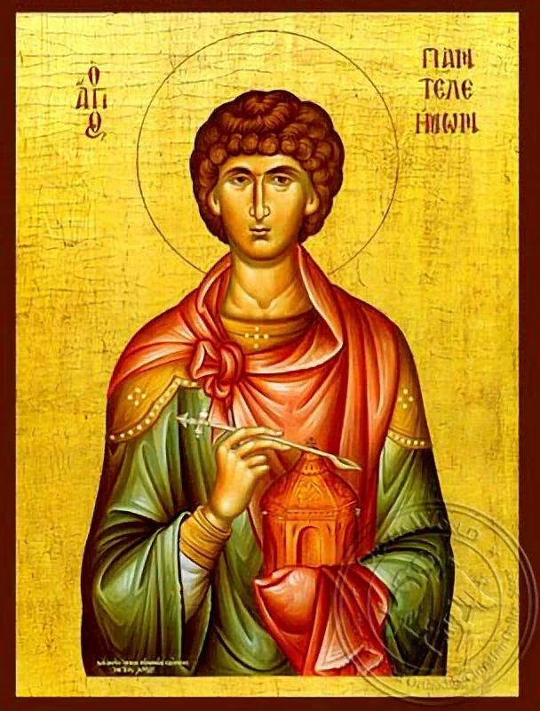 Saint Panteleimon, the Great Martyr - Hand Painted Icon